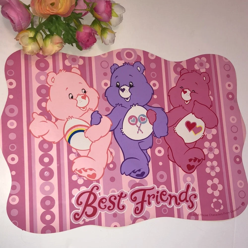 Care Bears placemats 2006 pink Care Bears placemats NEW CARE BEARS
